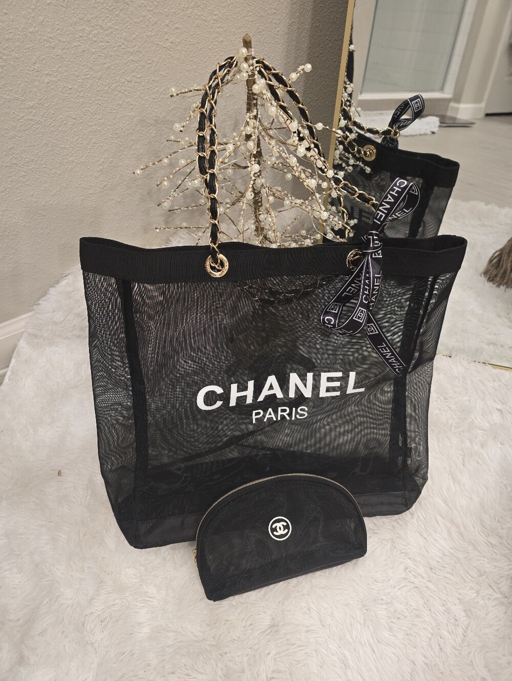 Chanel Beauty New Mesh Tote Bag